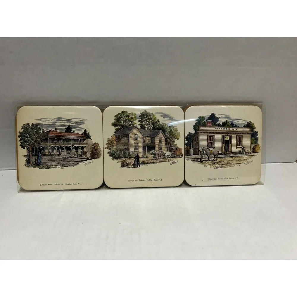 Drink Coasters‎ New Zealand Set of 6 Places Travel Memorabilia Jasón Brand